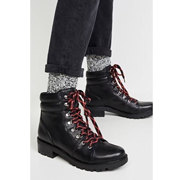 Sam Edelman Shoes - Sam Edelman Tamia Combat Boots in Black Leather Women's Size 10